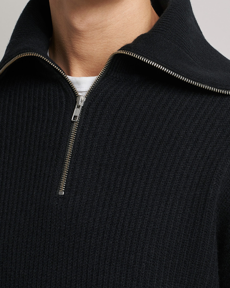 Herre | Trøjer | Samsøe Samsøe | Samsøe & Samsøe Logan Zip Turtle Neck Black
