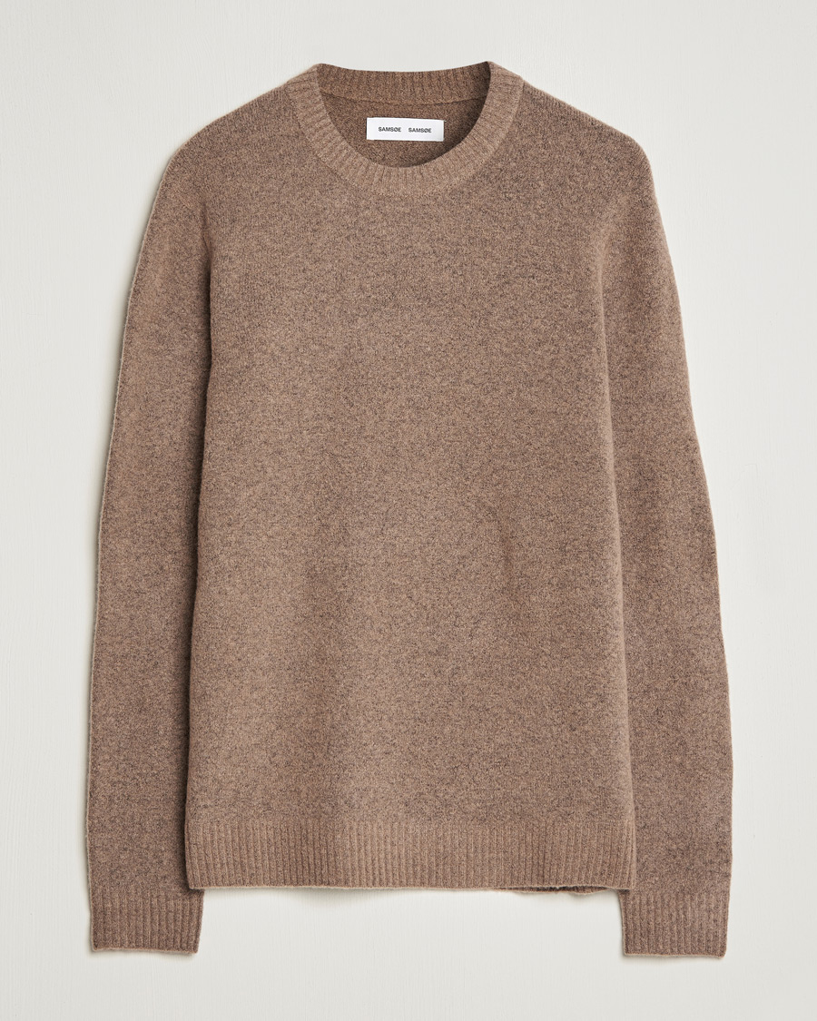 Herre | Trøjer | Samsøe Samsøe | Samsøe & Samsøe Butler Yak Crew Neck Stone Grey