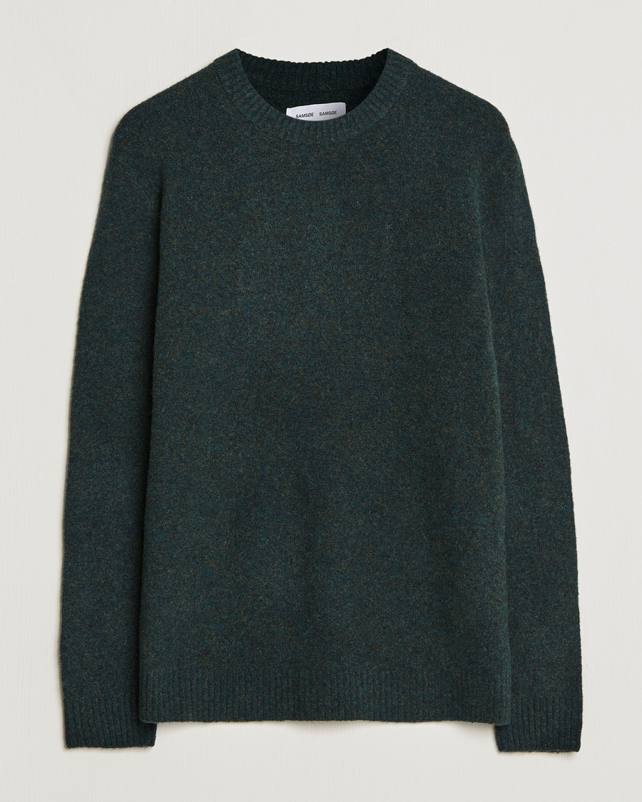 Herre | Trøjer | Samsøe Samsøe | Samsøe & Samsøe Butler Yak Crew Neck Rain Forest