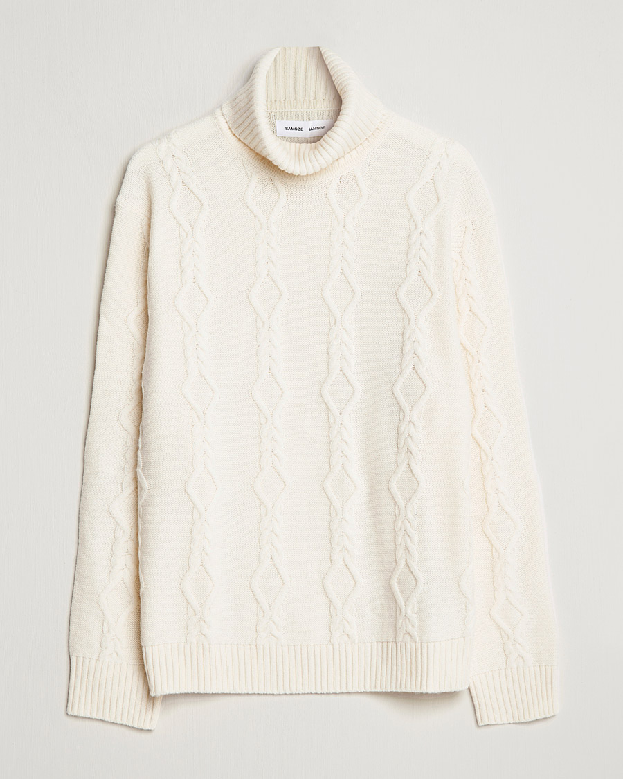 Herre | Trøjer | Samsøe Samsøe | Samsøe & Samsøe Mas Wool Turtleneck Whisper White
