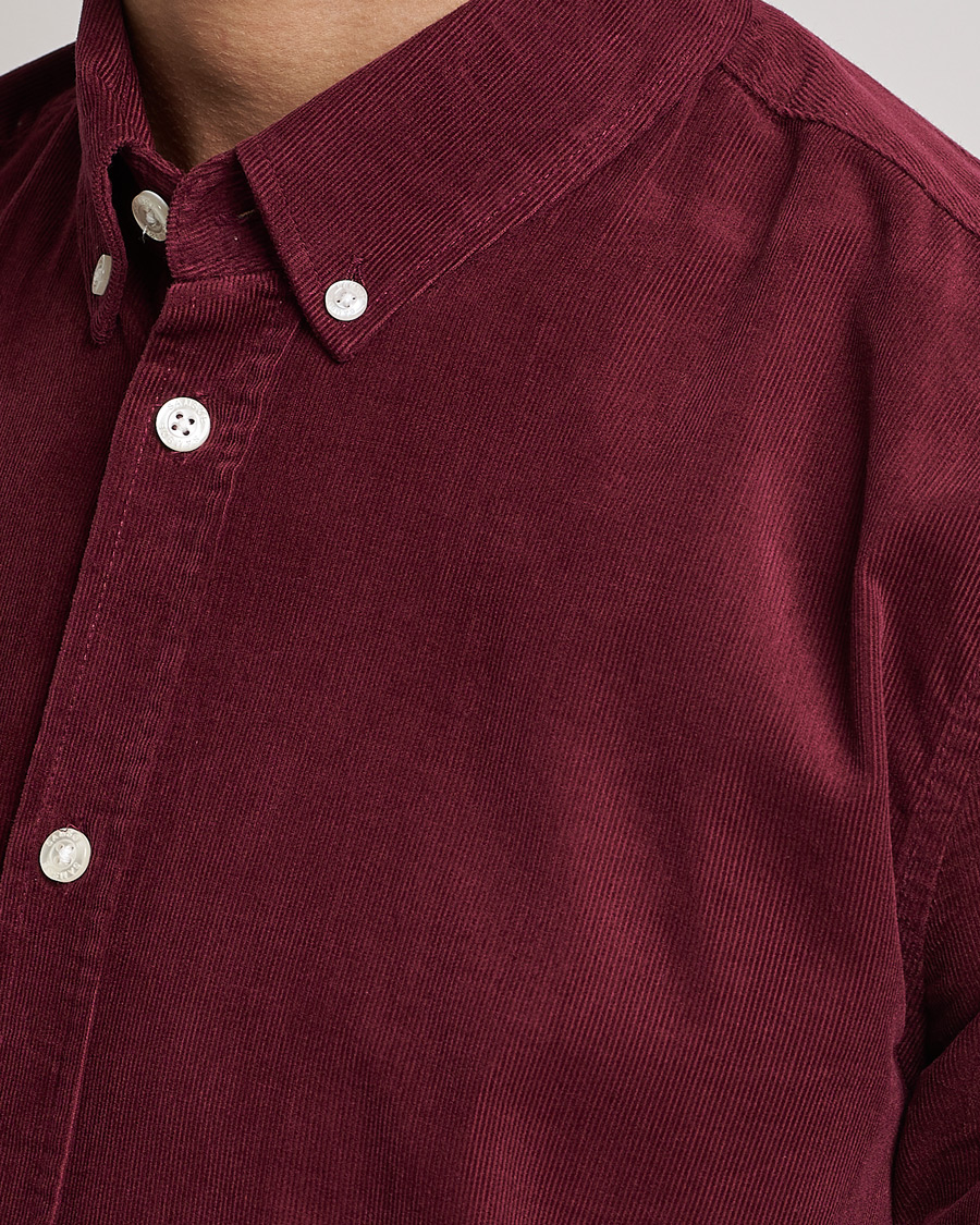 Herre | Skjorter | Samsøe Samsøe | Samsøe & Samsøe Liam Organic Cotton Corduroy Shirt Windsor Wine