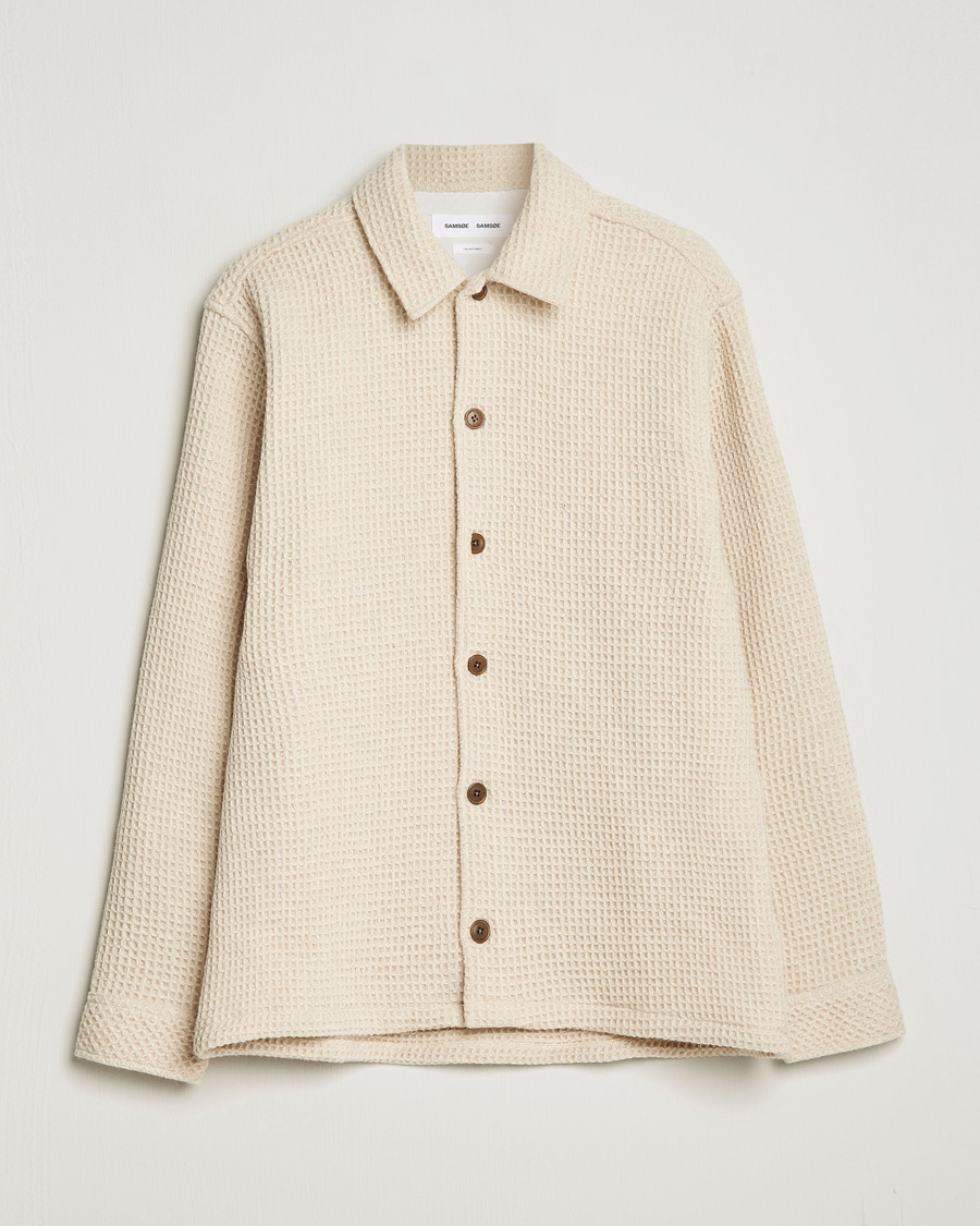 Herre | Skjorter | Samsøe Samsøe | Samsøe & Samsøe Castor Recycled Wool Overshirt Natural