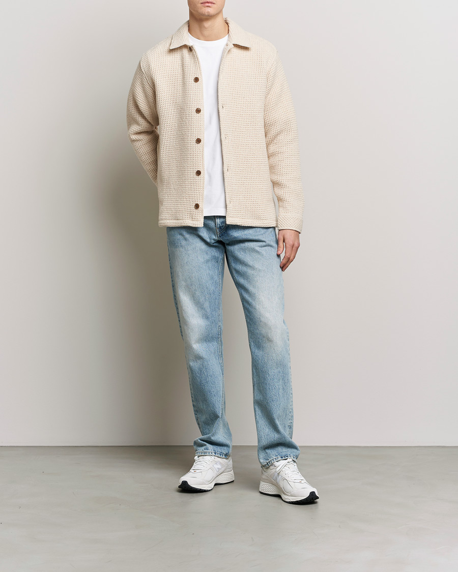 Herre | Skjorter | Samsøe Samsøe | Samsøe & Samsøe Castor Recycled Wool Overshirt Natural