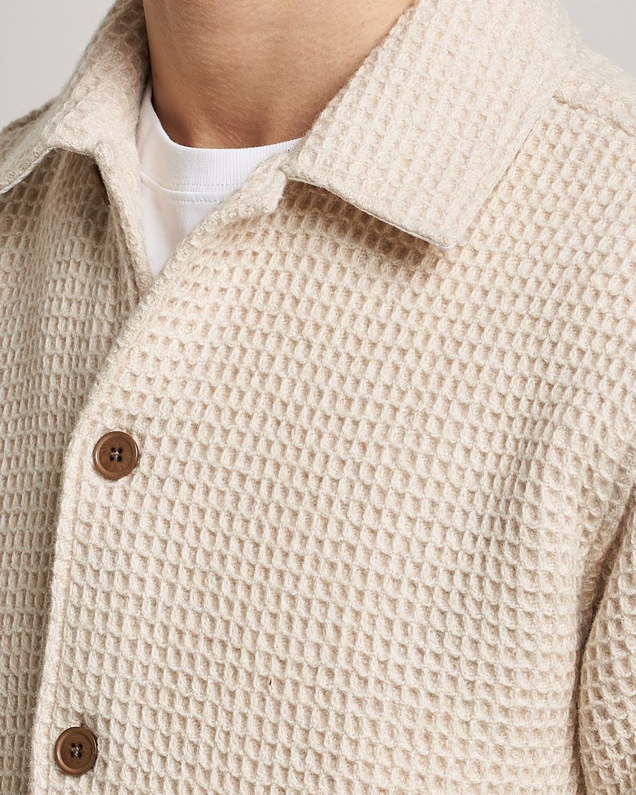 Herre | Skjorter | Samsøe Samsøe | Samsøe & Samsøe Castor Recycled Wool Overshirt Natural