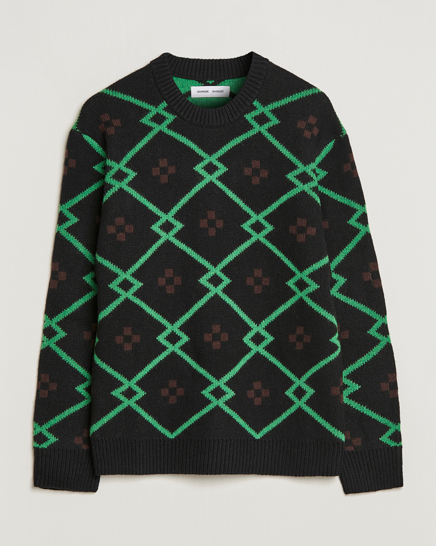 Herre | Trøjer | Samsøe Samsøe | Samsøe & Samsøe Seren Wool Crew Neck Medium Green