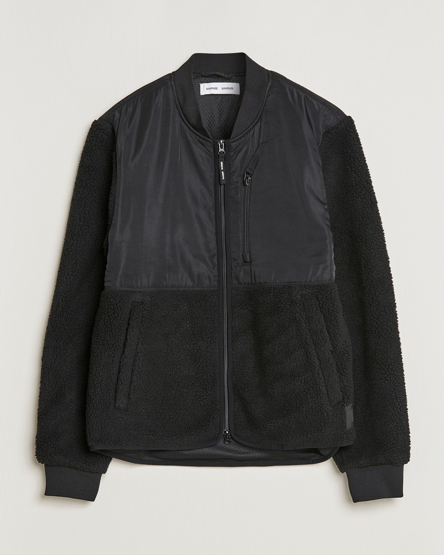 Herre | Trøjer | Samsøe Samsøe | Samsøe & Samsøe Rasmus Fleece Full Zip Black