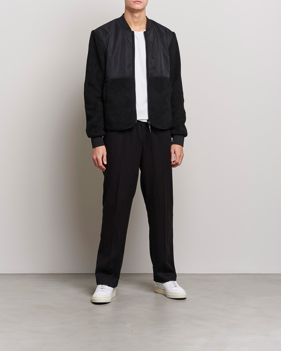 Herre | Trøjer | Samsøe Samsøe | Samsøe & Samsøe Rasmus Fleece Full Zip Black
