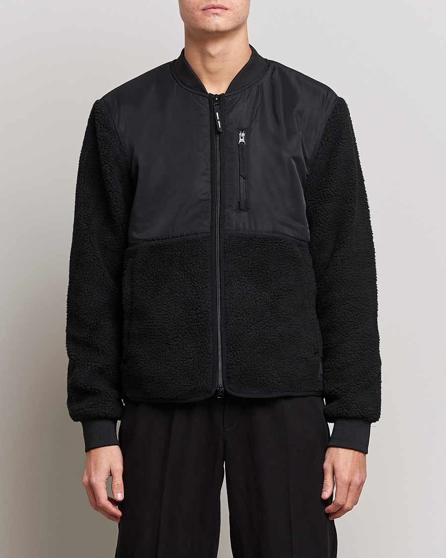 Herre | Fleecetrøjer | Samsøe & Samsøe | Rasmus Fleece Full Zip Black