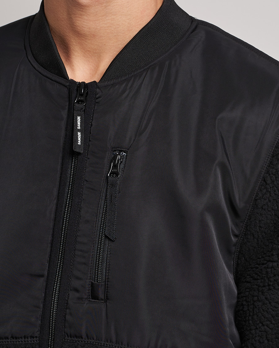 Herre | Trøjer | Samsøe Samsøe | Samsøe & Samsøe Rasmus Fleece Full Zip Black