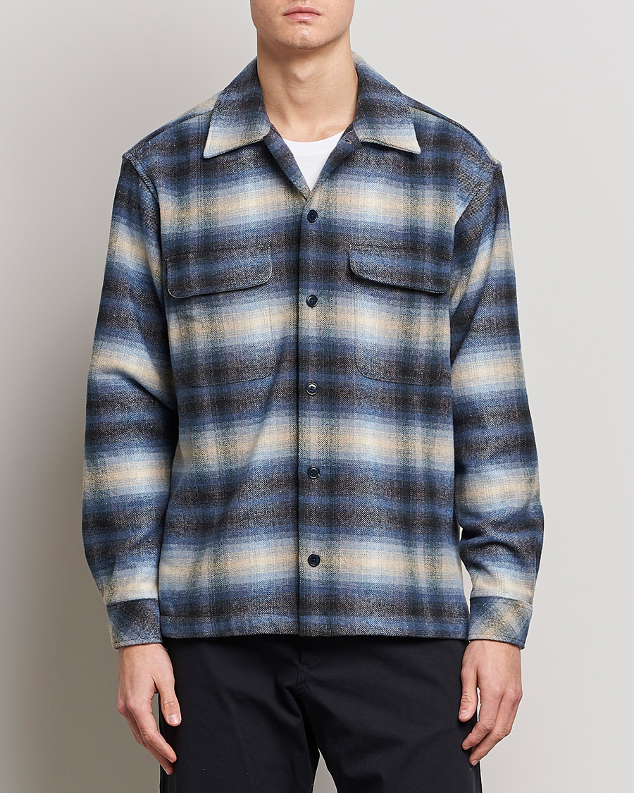 Herre | Skjorter | Samsøe Samsøe | Samsøe & Samsøe Castor Recycled Overshirt Blue Checked