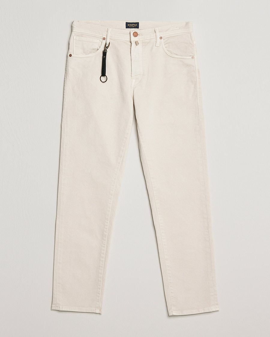 Herre | Bukser | Incotex | Bull Denim 5-Pocket Pants White