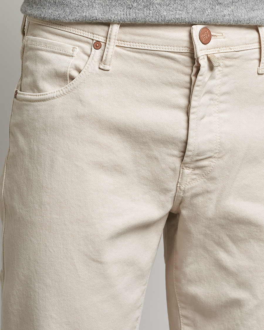 Herre | Bukser | Incotex | Bull Denim 5-Pocket Pants White