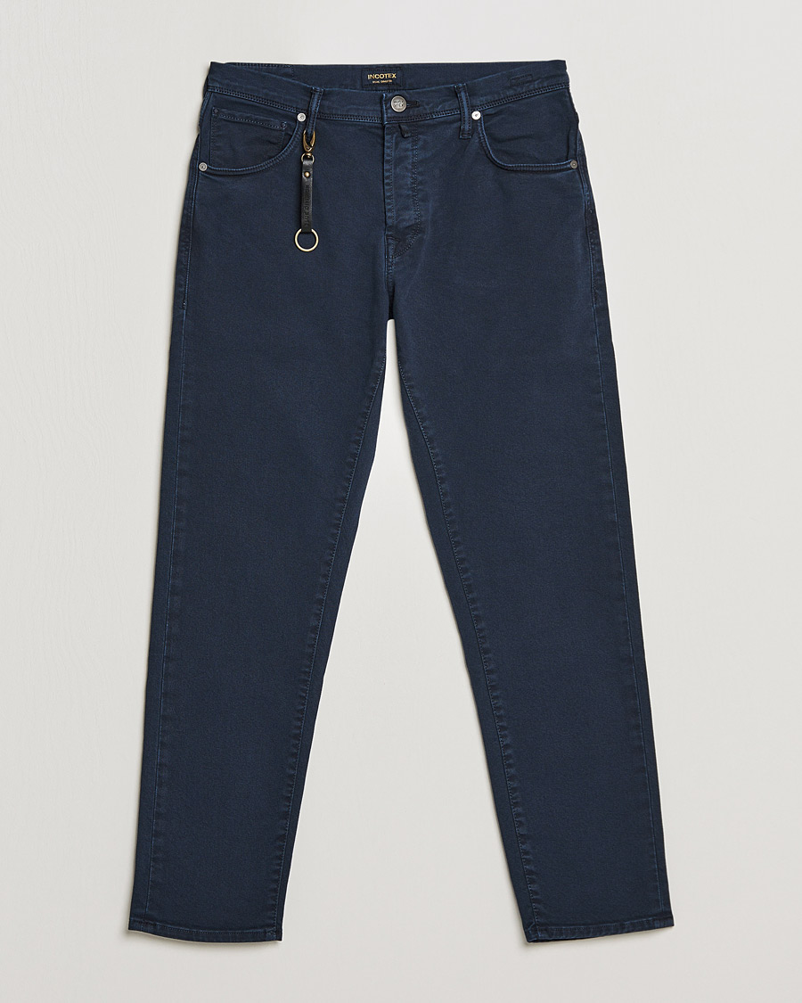 afsnit buste Alert Incotex Bull Denim 5-Pocket Pants Navy - CareOfCarl.dk