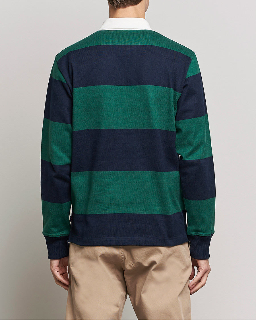 Herre | Trøjer | Rowing Blazers | Block Stripe Rugby Hunter Green/Navy