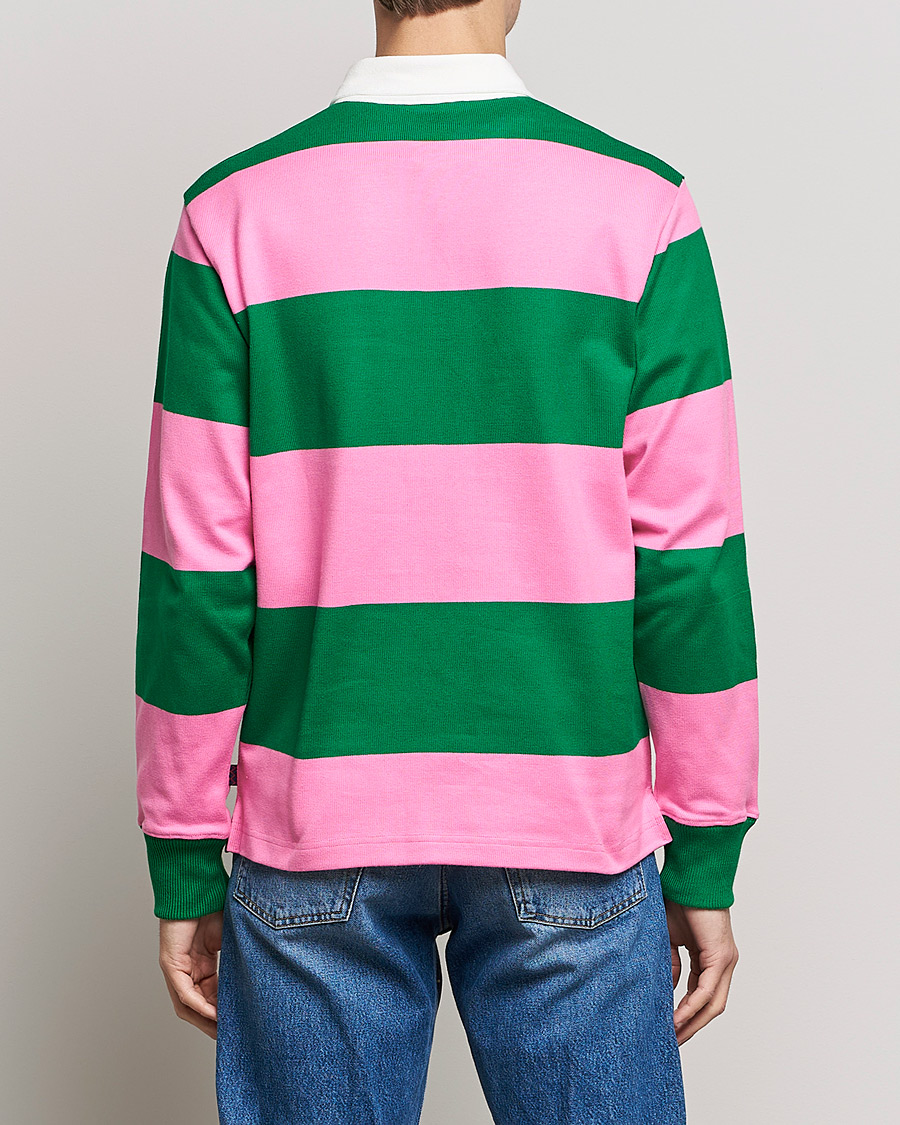 Herre | Trøjer | Rowing Blazers | Block Stripe Rugby Pink/Green