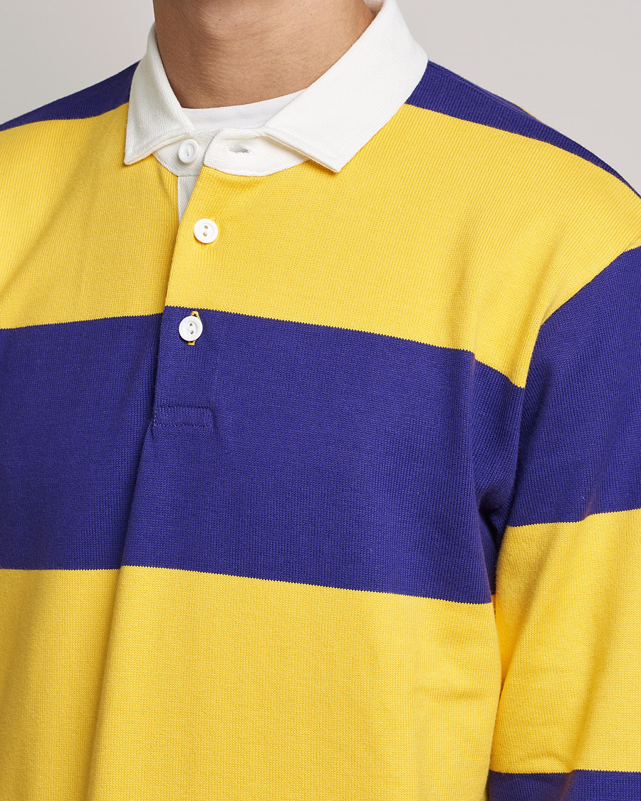 Herre | Trøjer | Rowing Blazers | Horizontal Stripe Rugby Gold/Purple