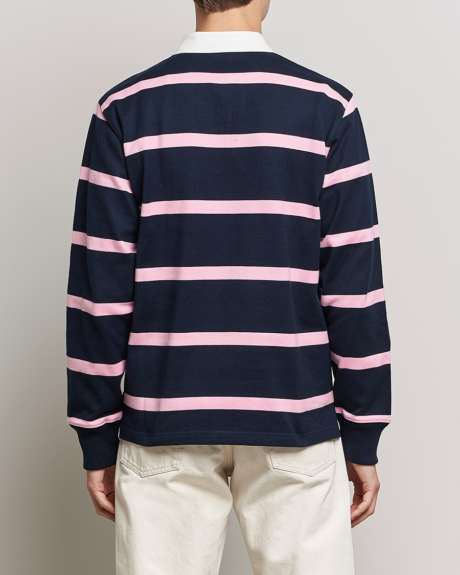 Herre | Trøjer | Rowing Blazers | Hockney Stripe Rugby Navy/Pink