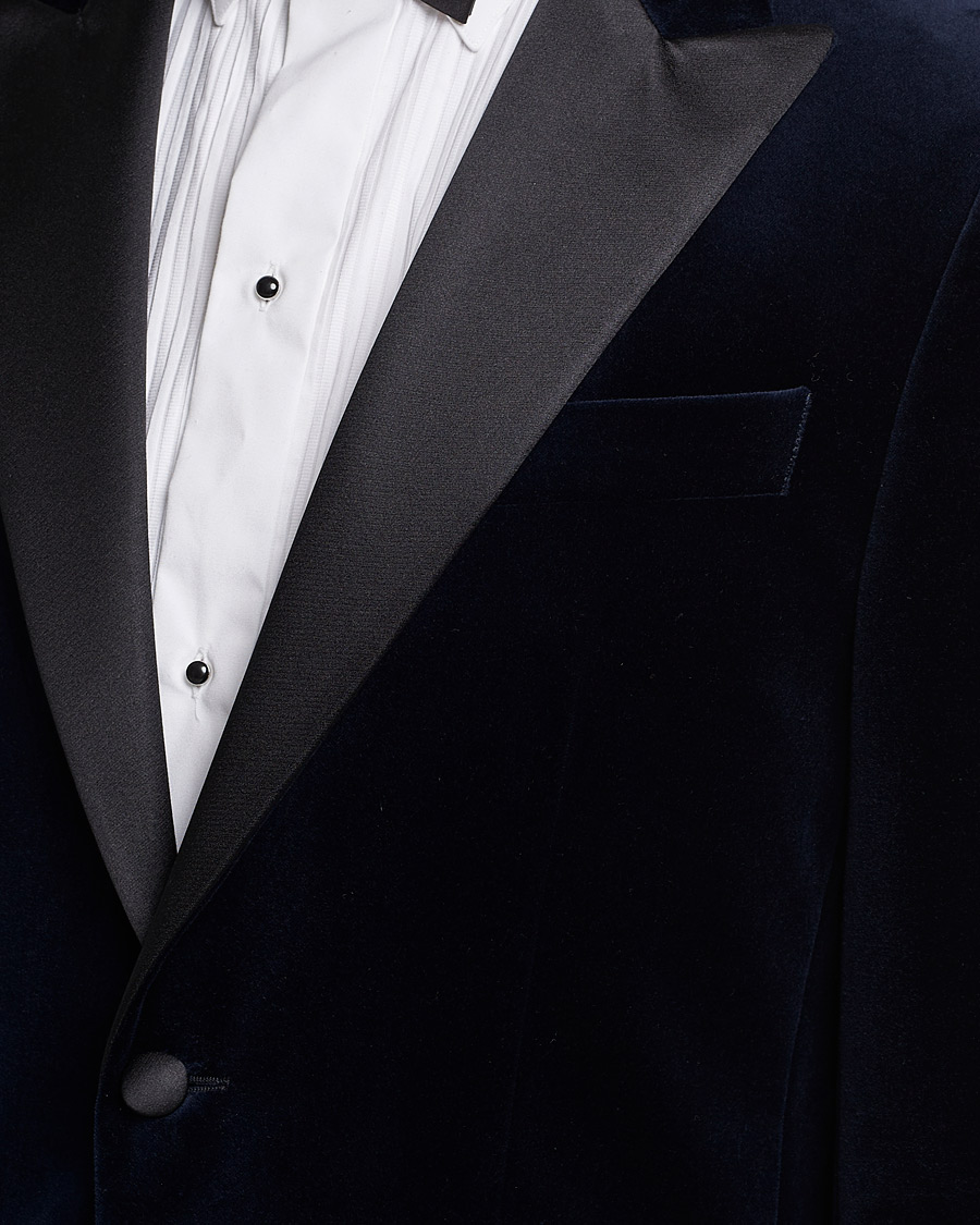 Herre | Blazere & jakker | BOSS BLACK | Hutson Velvet Tuxedo Blazer Dark Blue