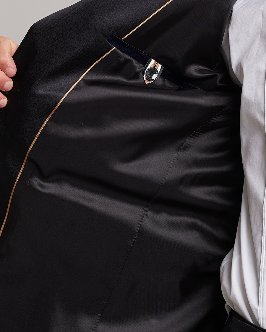 Herre | Blazere & jakker | BOSS BLACK | Hutson Velvet Tuxedo Blazer Dark Blue