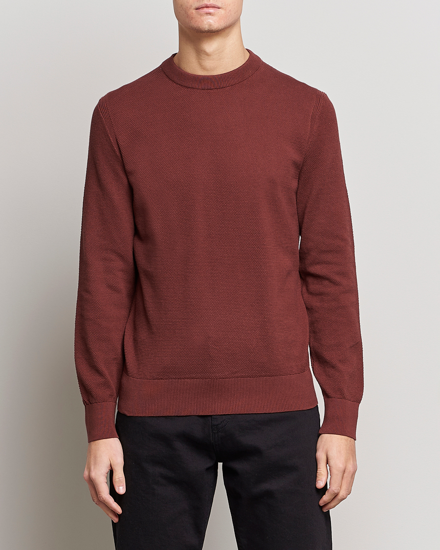Herre | Trøjer | BOSS BLACK | Ecaio Knitted Structured Sweater Medium Brown