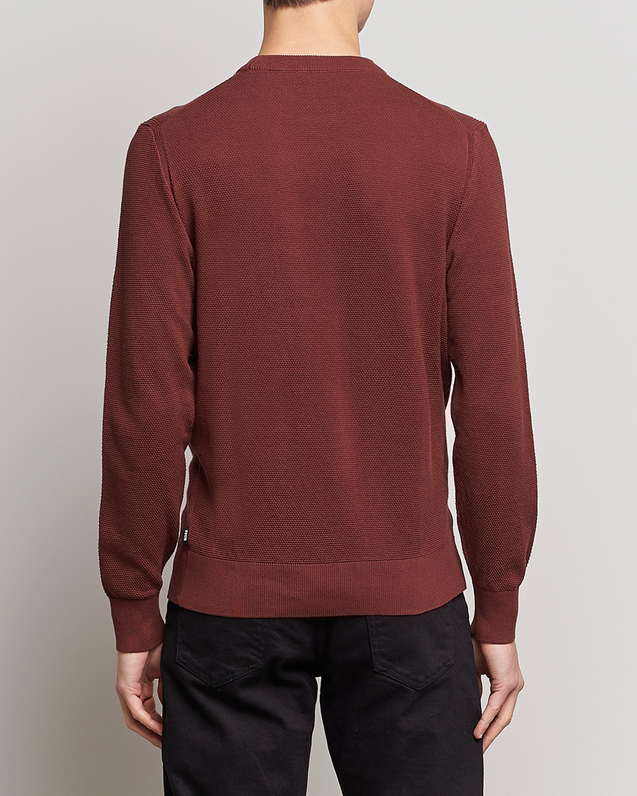 Herre | Trøjer | BOSS BLACK | Ecaio Knitted Structured Sweater Medium Brown