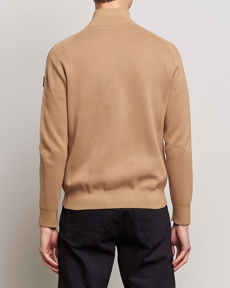 Herre | Trøjer | BOSS BLACK | Fisio Knitted Full Zip Medium Beige