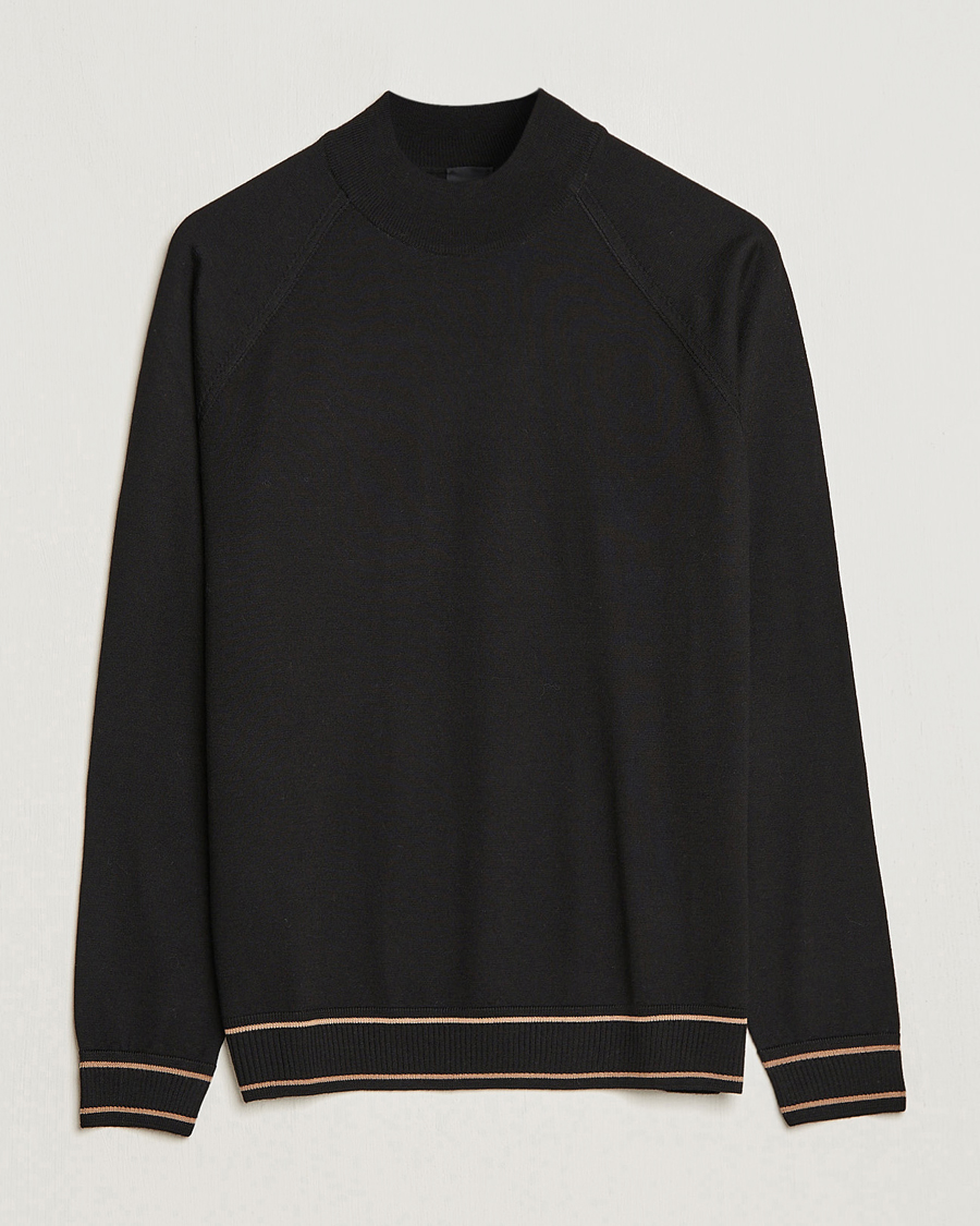 Herre | Trøjer | BOSS BLACK | Favino Knitted Mock Neck Sweater Black