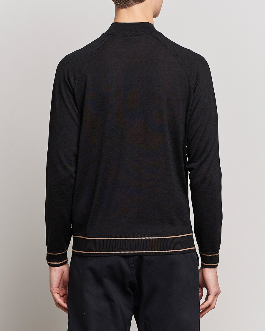 Herre | Trøjer | BOSS BLACK | Favino Knitted Mock Neck Sweater Black