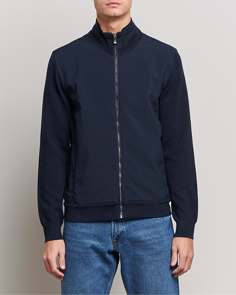 Herre | Trøjer | BOSS BLACK | Feloy Full Zip Dark Blue