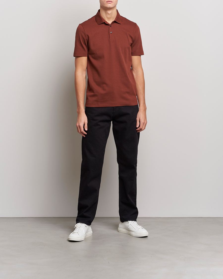 Herre | Polotrøjer | BOSS BLACK | Pitton Waffle Polo Medium Brown
