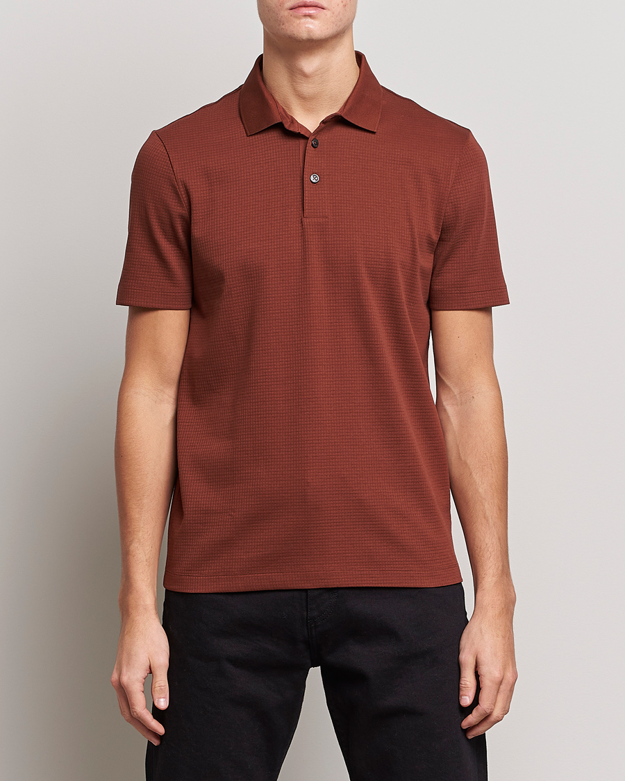 Herre | Polotrøjer | BOSS BLACK | Pitton Waffle Polo Medium Brown