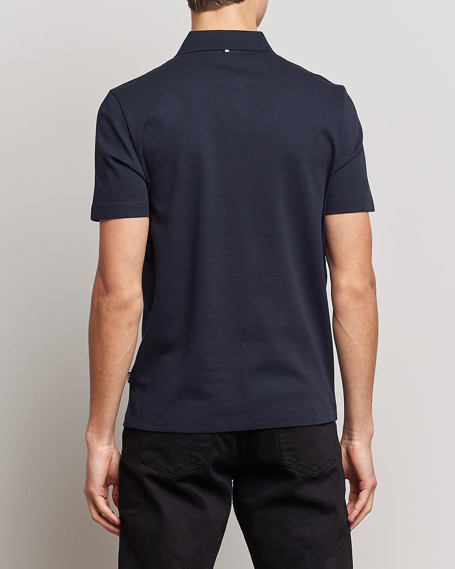 Herre | Polotrøjer | BOSS BLACK | Pitton Waffle Polo Dark Blue