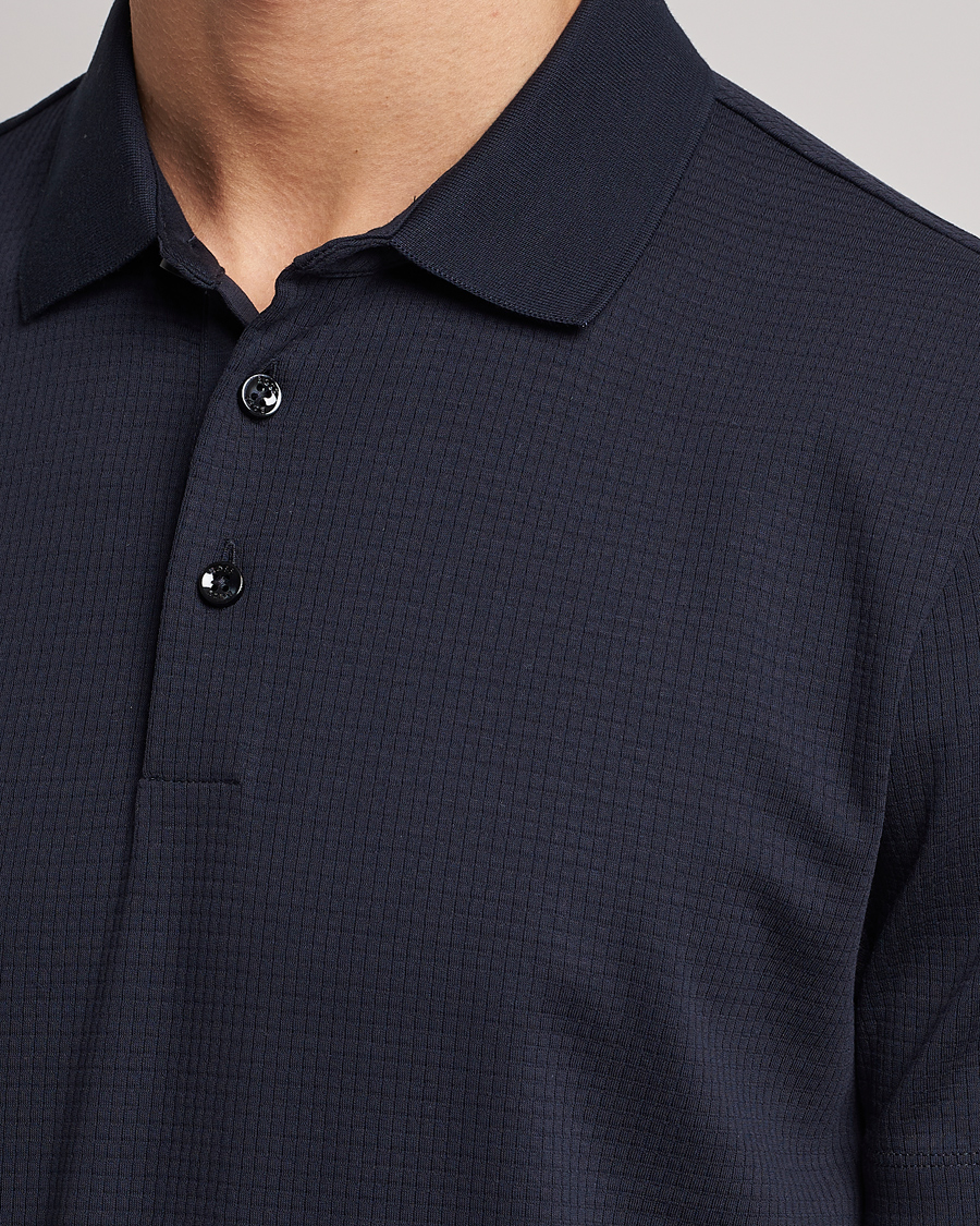 Herre | Polotrøjer | BOSS BLACK | Pitton Waffle Polo Dark Blue