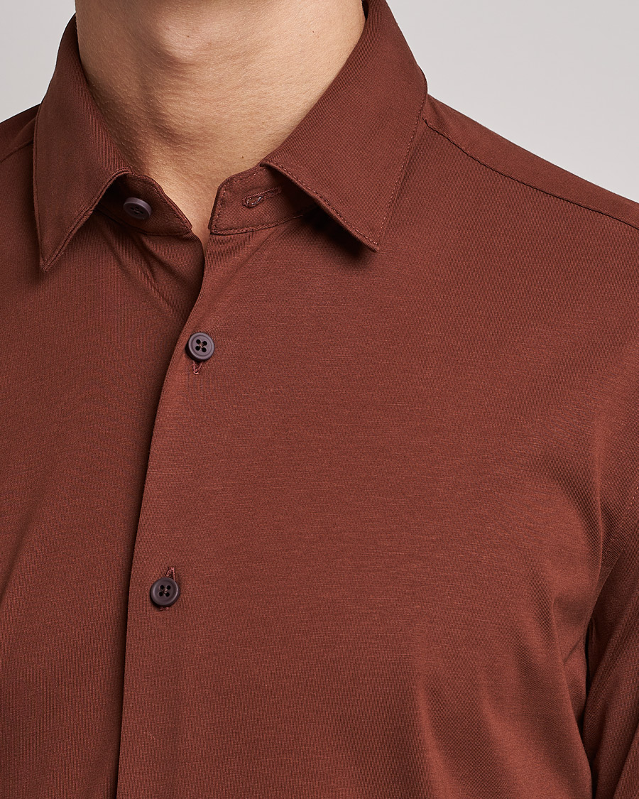 Herre | Skjorter | BOSS BLACK | Hank 4-Way Stretch Shirt Medium Brown