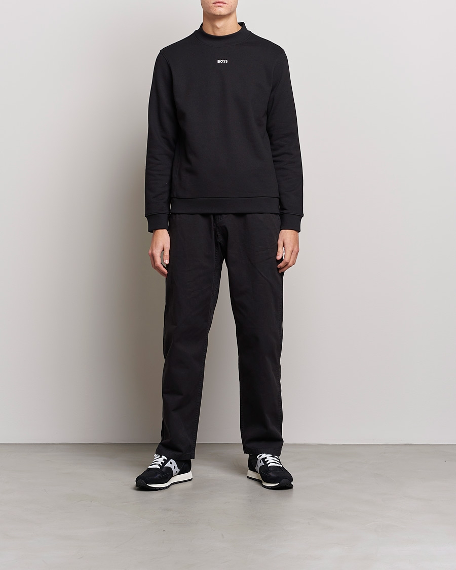 Herre | Trøjer | BOSS GREEN | Salbock Center Logo Sweatshirt Black