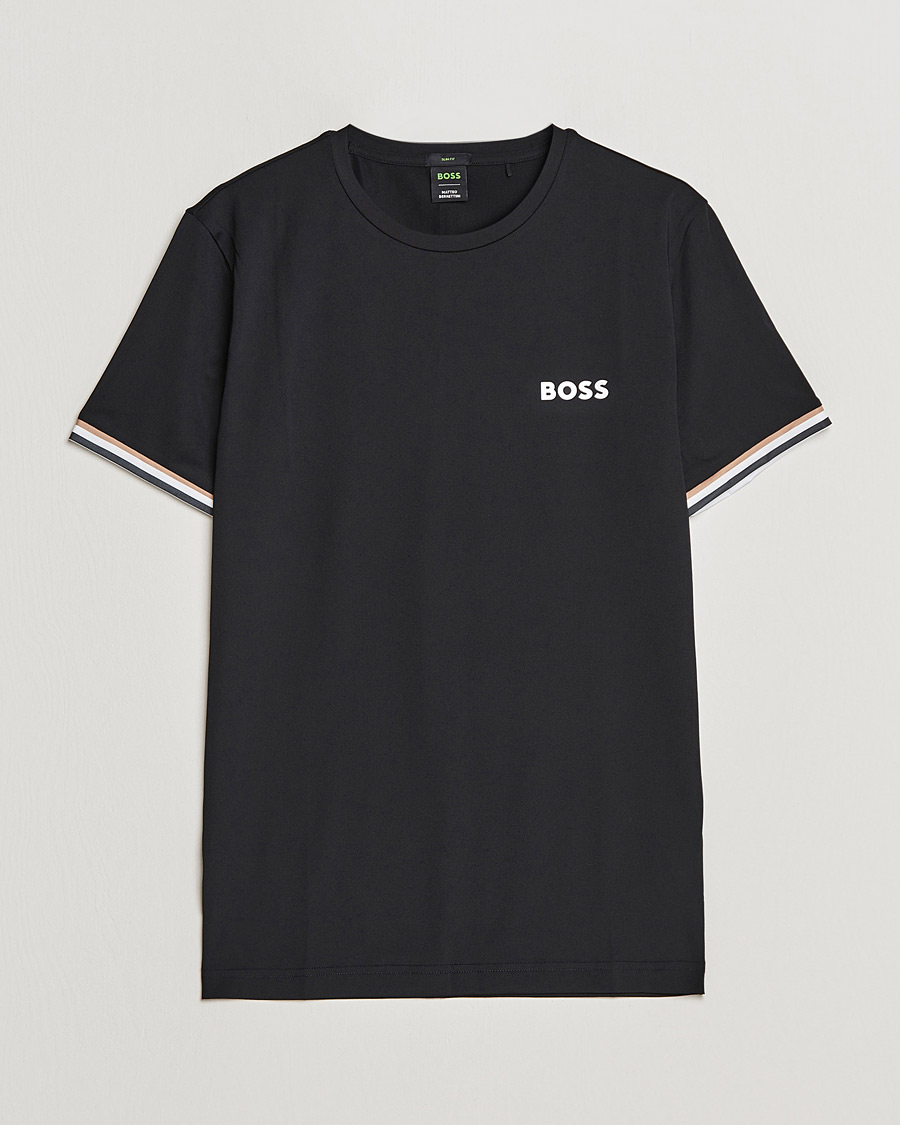 Herre | T-Shirts | BOSS GREEN | Performance MB Crew Neck T-Shirt Black