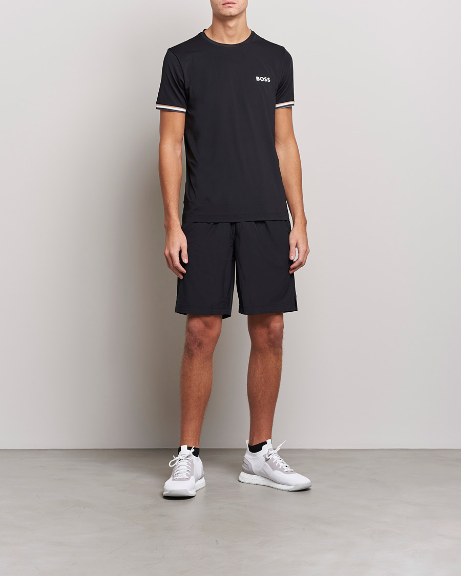 Herre | T-Shirts | BOSS GREEN | Performance MB Crew Neck T-Shirt Black