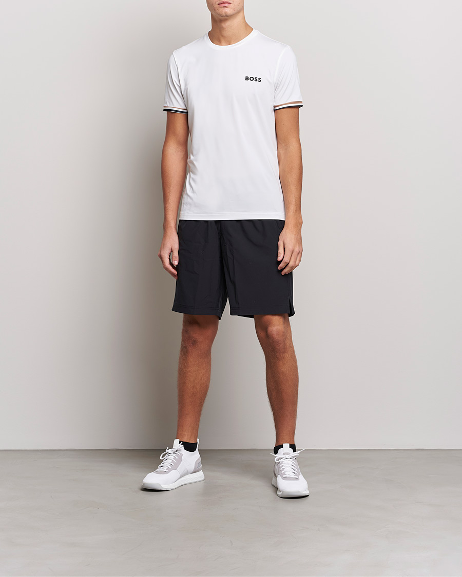 Herre | T-Shirts | BOSS GREEN | Performance MB Crew Neck T-Shirt White