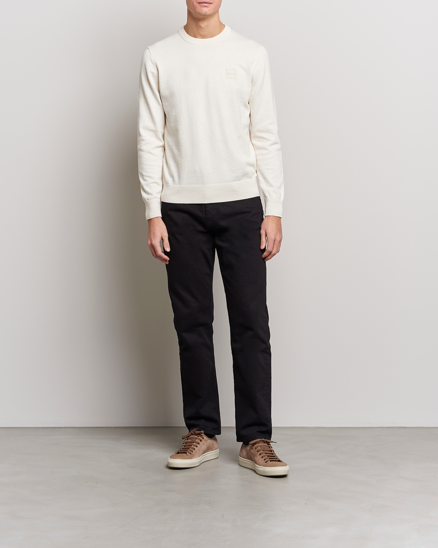Herre | Trøjer | BOSS ORANGE | Kanovano Knitted Sweater Open White