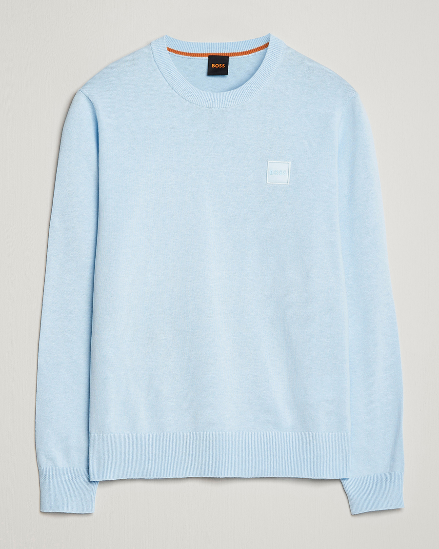 Herre | Trøjer | BOSS ORANGE | Kanovano Knitted Sweater Open Blue