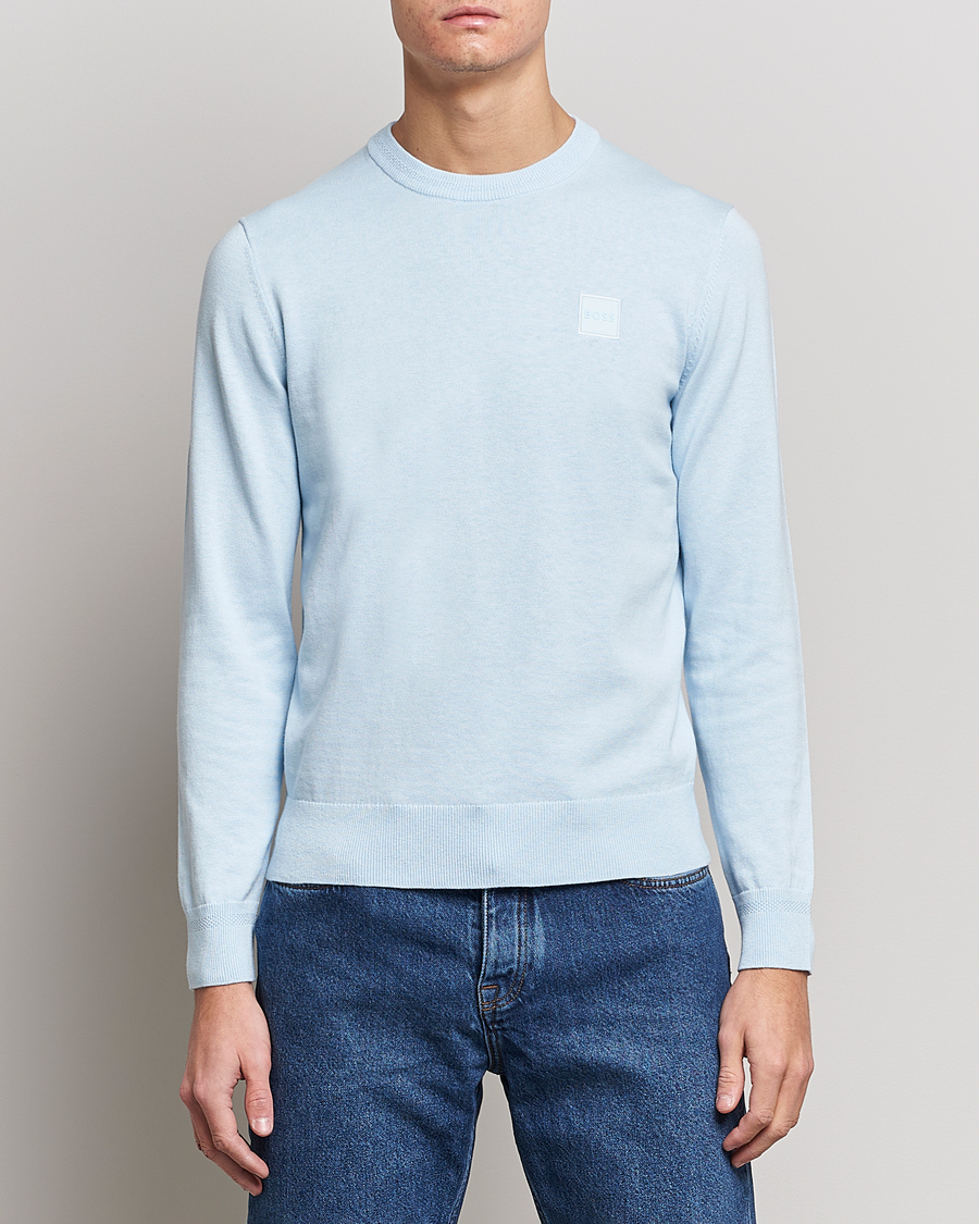 Herre | Strikkede trøjer | BOSS ORANGE | Kanovano Knitted Sweater Open Blue
