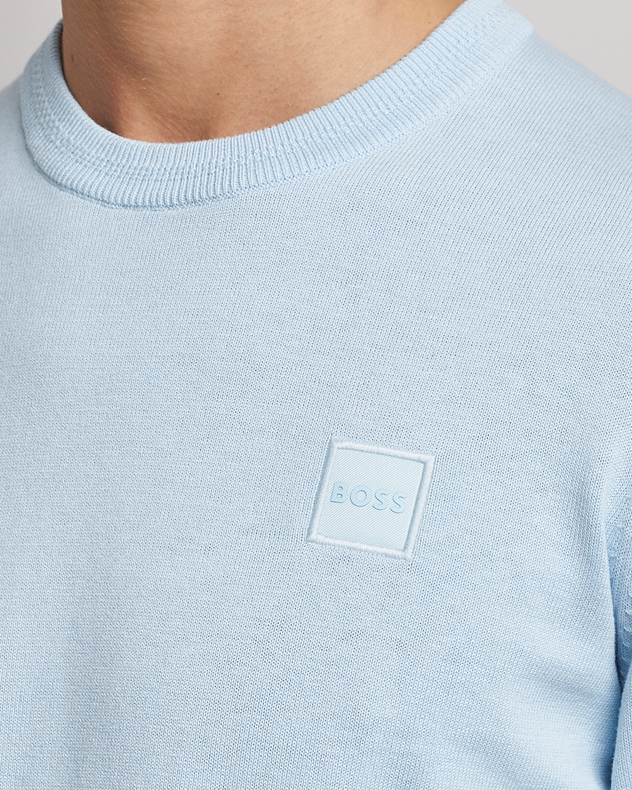 Herre | Trøjer | BOSS ORANGE | Kanovano Knitted Sweater Open Blue