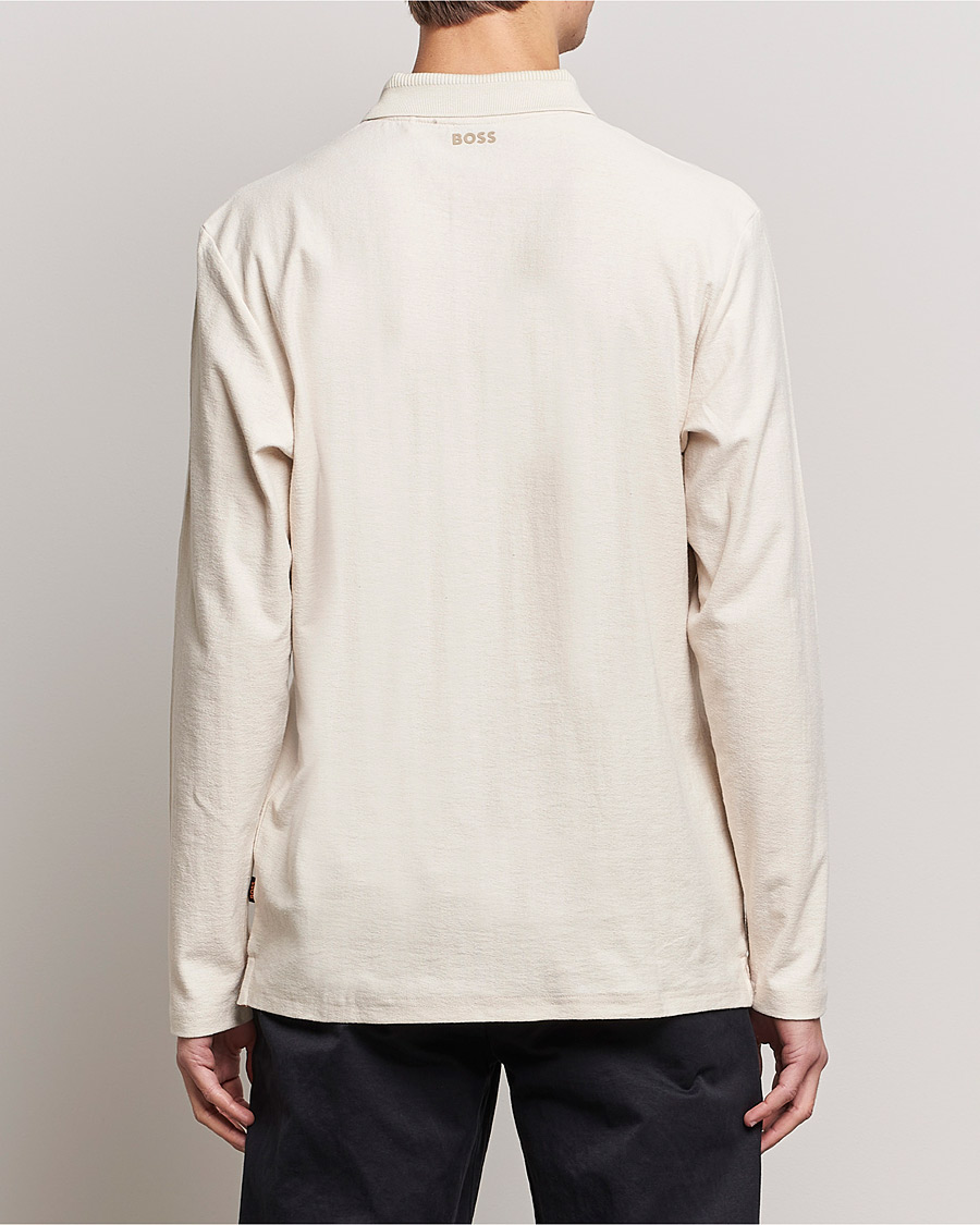 Herre | Trøjer | BOSS ORANGE | Pecollege Knitted Polo Open White