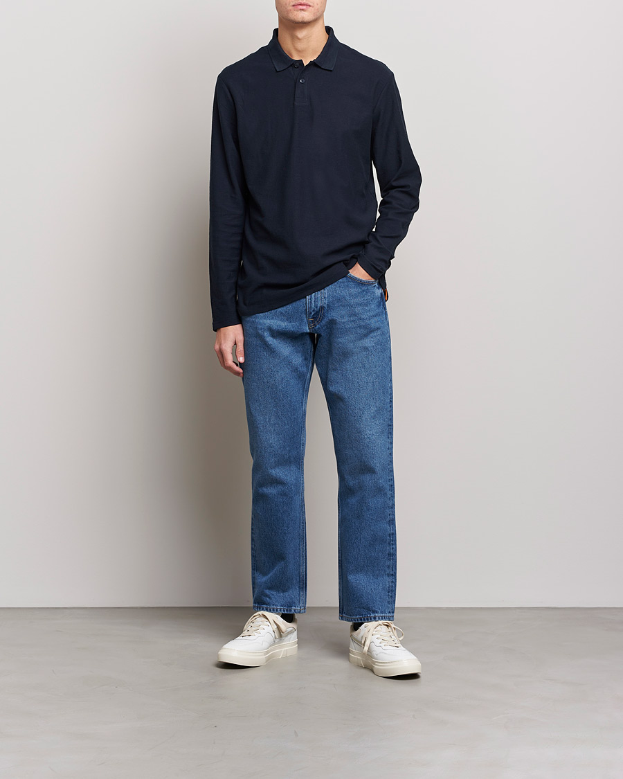 Herre | Trøjer | BOSS ORANGE | Pecollege Knitted Polo Dark Blue