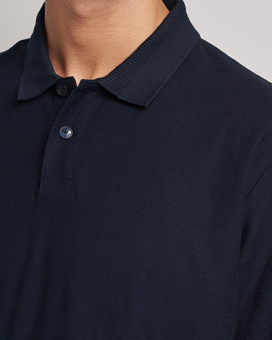Herre | Trøjer | BOSS ORANGE | Pecollege Knitted Polo Dark Blue