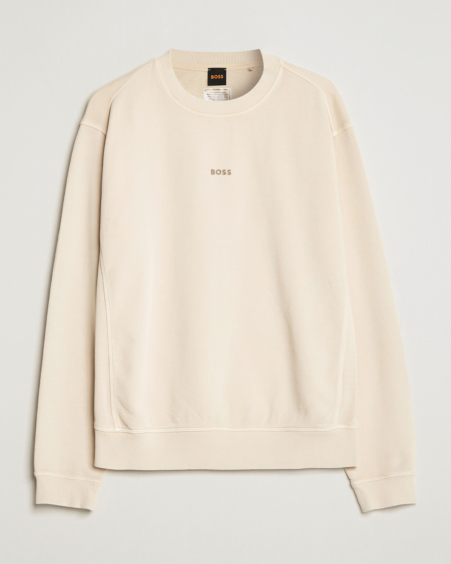 Herre | Trøjer | BOSS ORANGE | Wefade Logo Sweatshirt Open White
