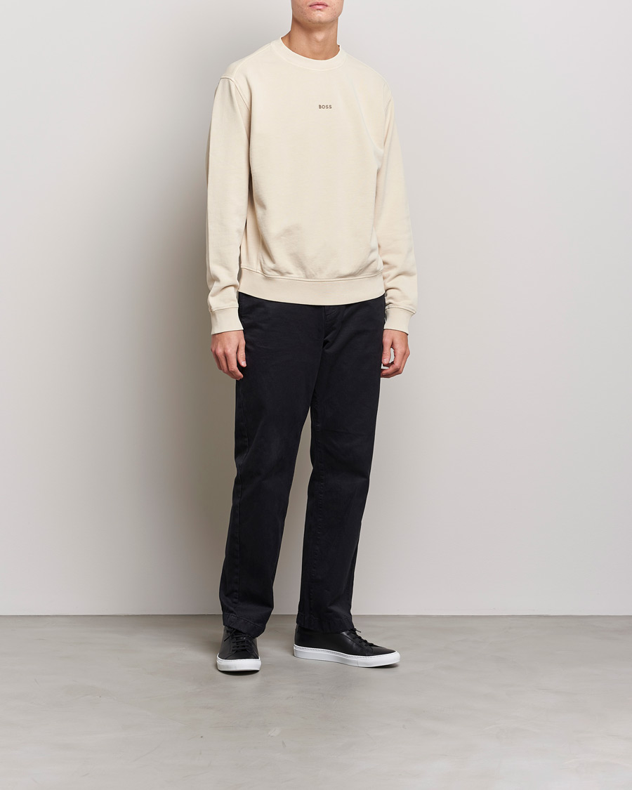 Herre | Sweatshirts | BOSS Casual | Wefade Logo Sweatshirt Open White