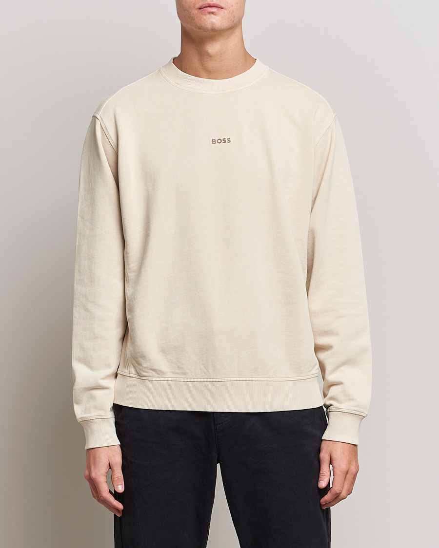 Herre | Trøjer | BOSS ORANGE | Wefade Logo Sweatshirt Open White