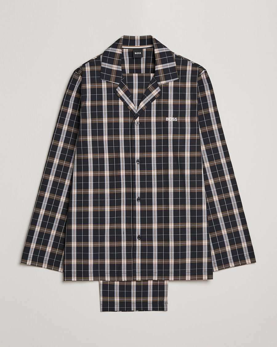 Herre | Pyjamas & Morgenkåber | BOSS BLACK | Urban Checked Pyjama Set Black/Beige