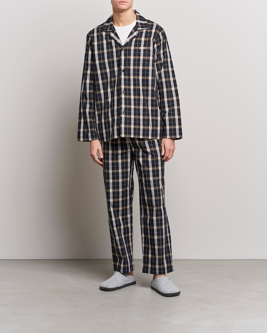 Herre | Pyjamas & Morgenkåber | BOSS BLACK | Urban Checked Pyjama Set Black/Beige